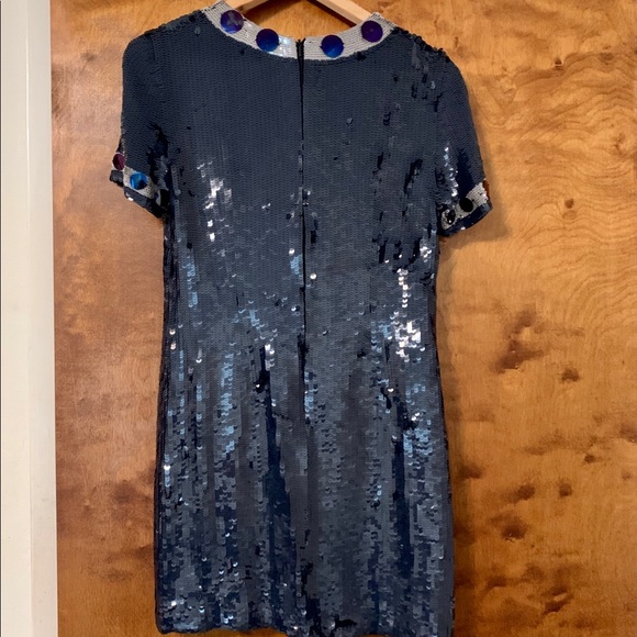 French Connection Sequin Navy Dress - Picture 3 of 6